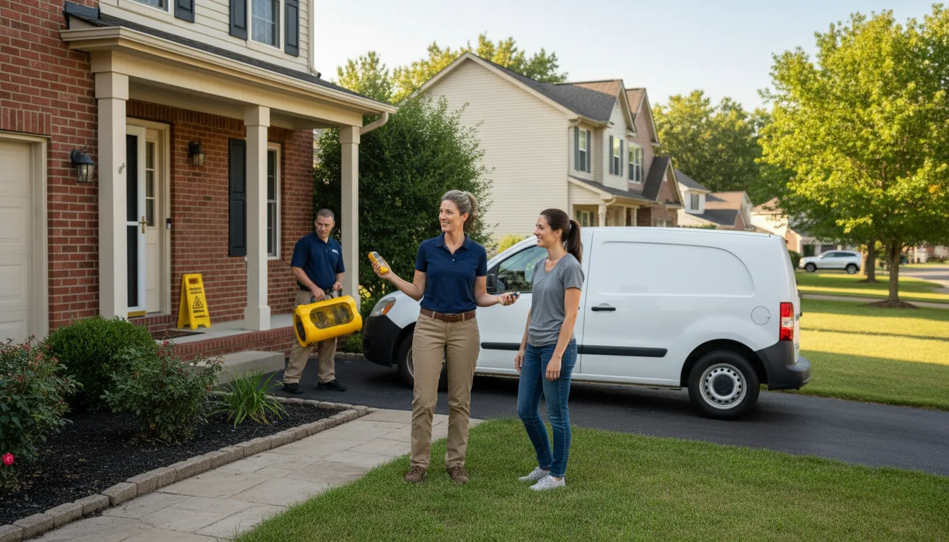 Residential water damage restoration in Saint Bernice, IN